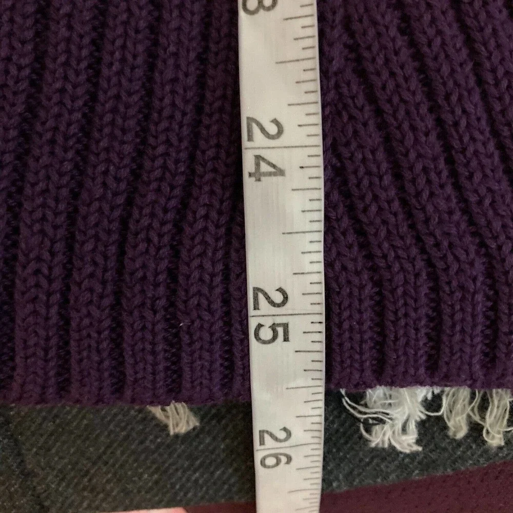 Talbots Sweater Womens Sz S Purple Ribbed Knit Mock Neck Cotton‎ Blend